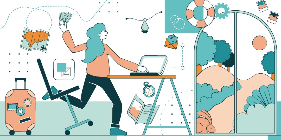 ragazza che lavora al computer - studio di grafica