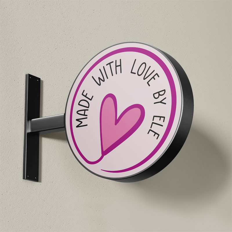 Logo per Made with love by Ele - studio di grafica